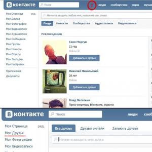 პირადი და პირადი ინფორმაციის ძიება VKontakte