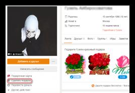 Hur man hittar gratis presenter på Odnoklassniki