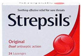 Strepsils: javallatok és ellenjavallatok A Strepsils gyógyszerre vonatkozó utasítások: összetétel és hatás